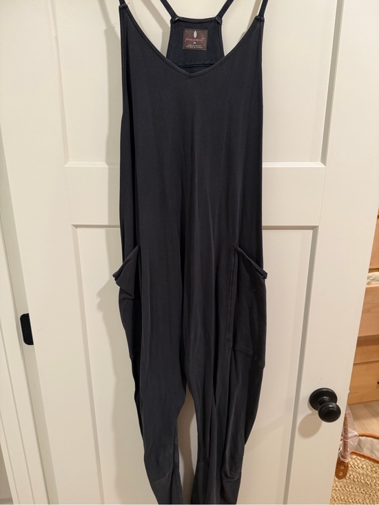 FP Movement by Free People Pants - FP Movement by Free People Black Easy Jumpsuit with Side Pockets